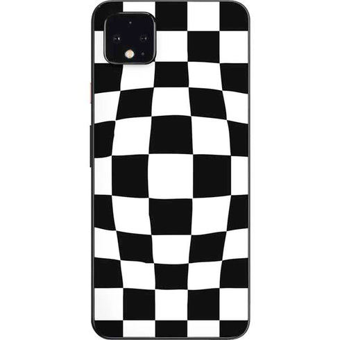 Black and White Zoomed Checkerboard Google Pixel 4 XL Skin